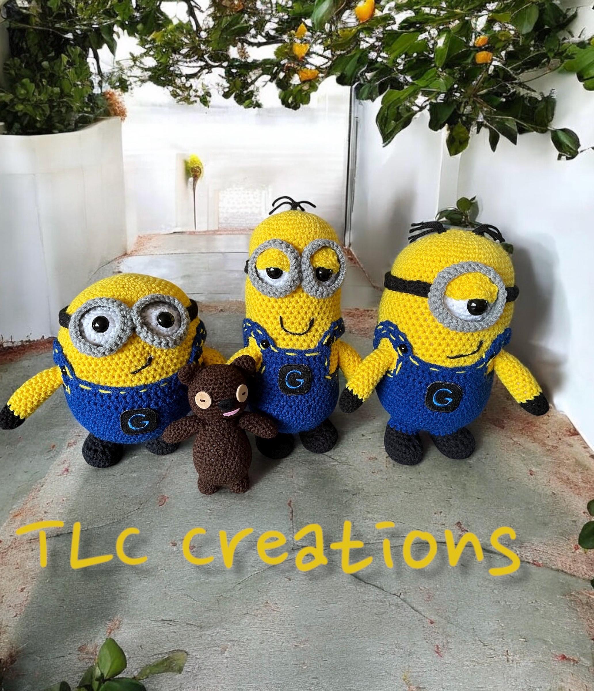 Crochet Minion: Handmade Kevin, Stuart, Bob Plush Toy - Etsy