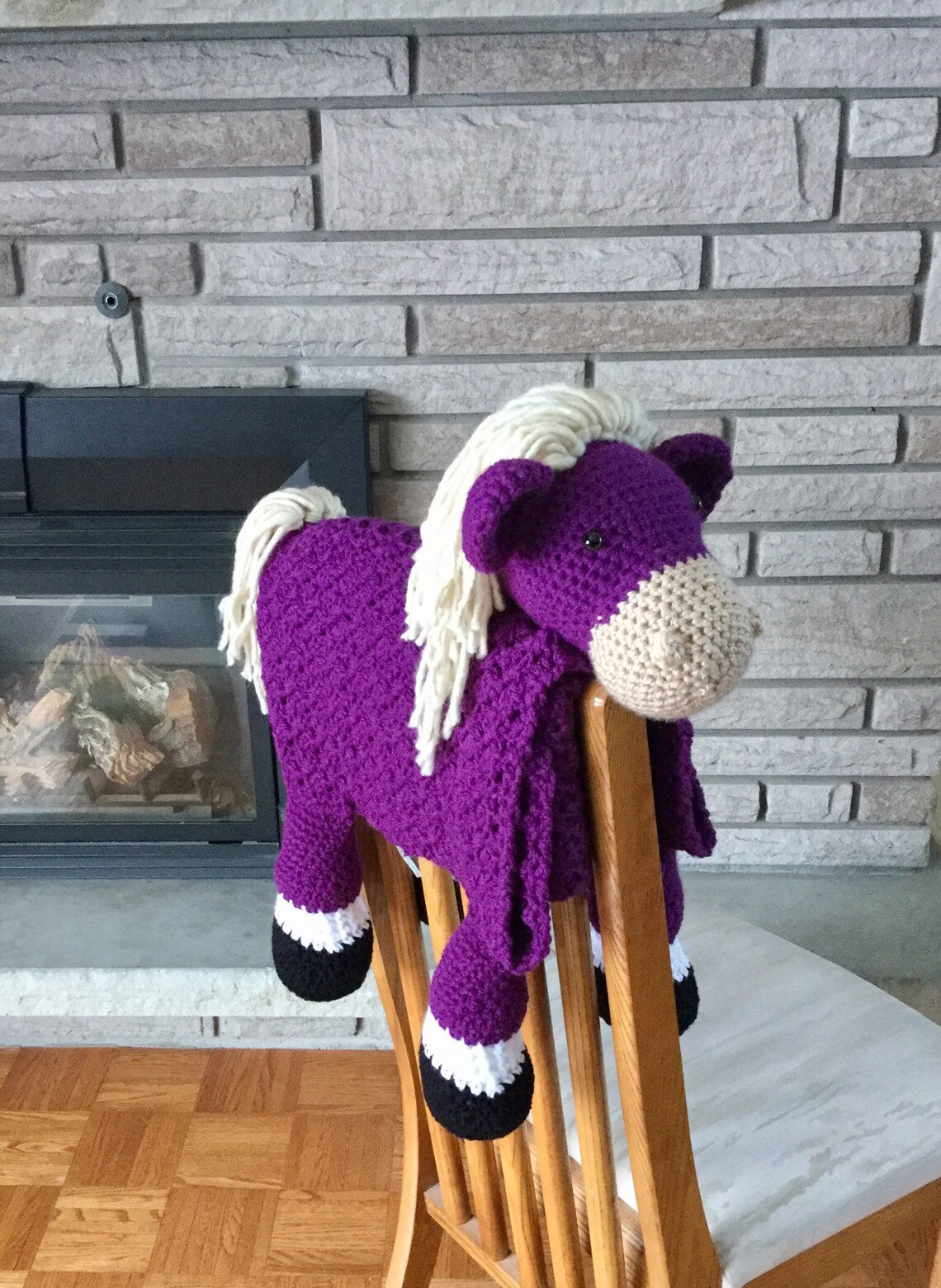 Horse baby blanket / Crochet horse blanket Etsy