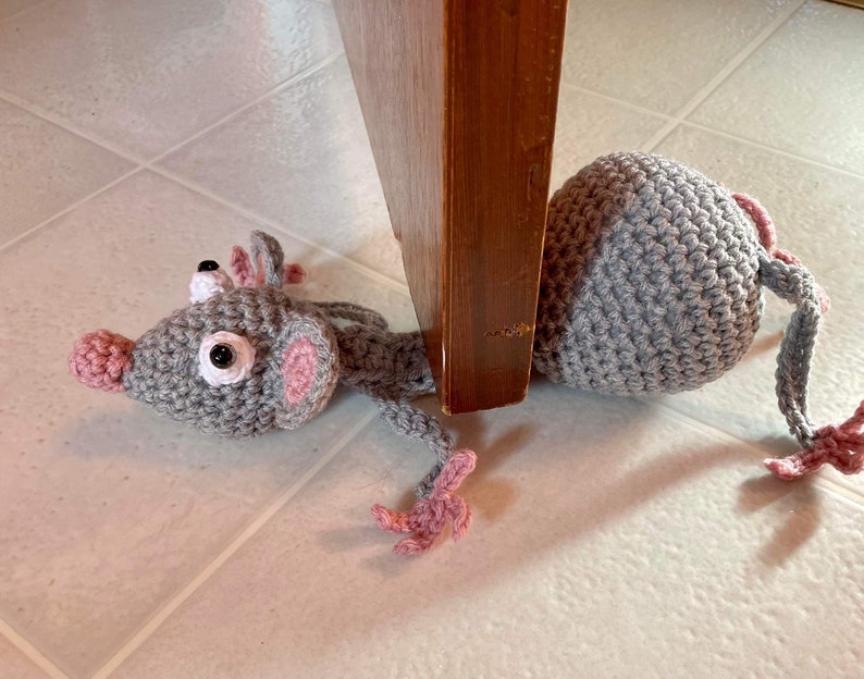 Crochet Mouse / crochet door stop / door stopper / mouse / amigurumi / crochet mouse / critter / Pattern image 8