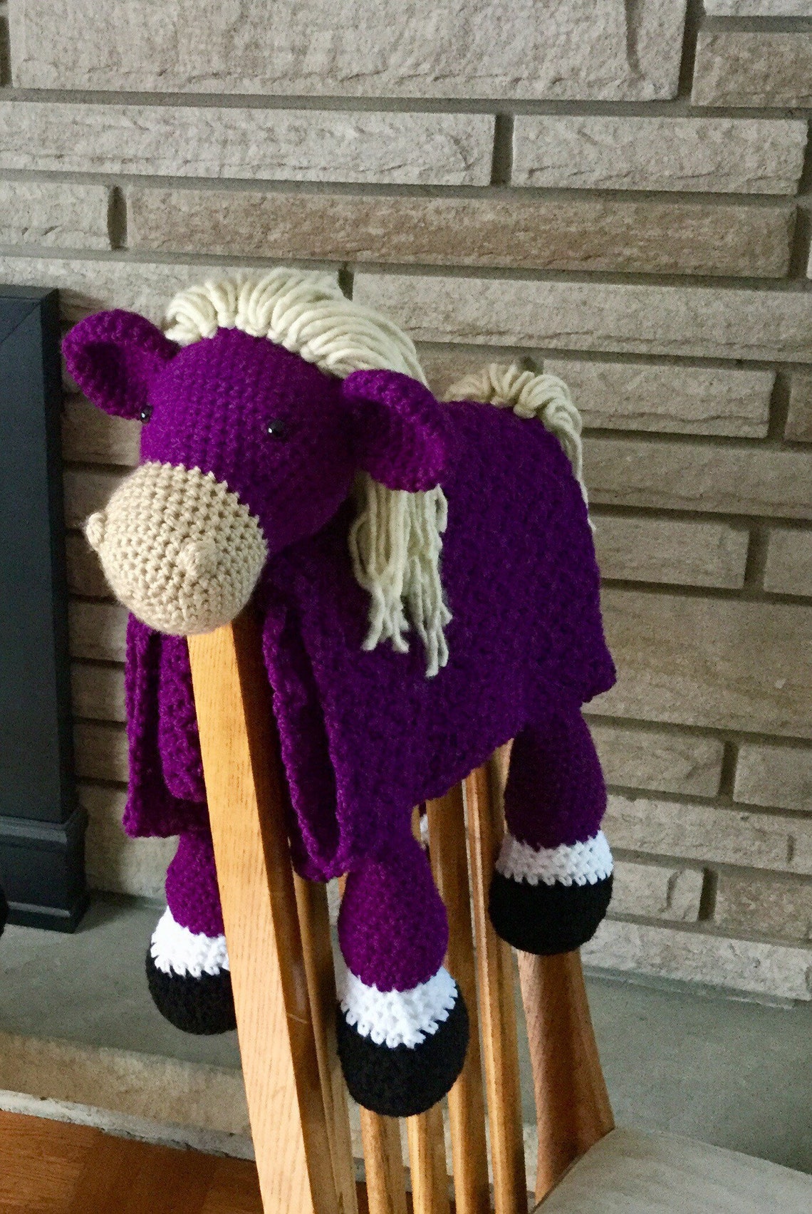 Horse baby blanket / Crochet horse blanket Etsy