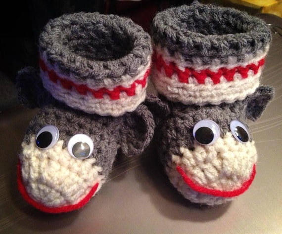 Sock Monkey Slippers Crochet Sock Monkey Slippers Crochet