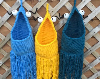 Crochet Yip Yip Bag Holder: Sesame Street Alien Storage