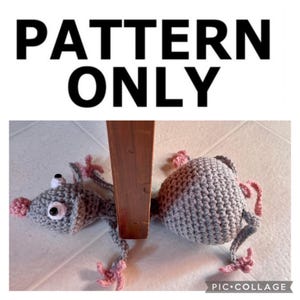 Crochet Mouse / crochet door stop / door stopper / mouse / amigurumi / crochet mouse / critter / Pattern