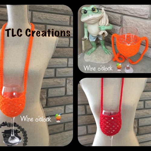 Wine Glass Holder Crochet Pattern Easy Crochet Pattern Etsy