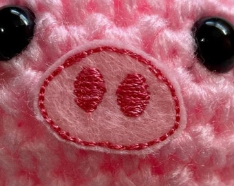 Crochet pig nose / Pig Nose / Amigurumi Nose / Nose / Piggy Nose / Embroidered nose / Felt Nose / Embroidery / Amigurumi nose