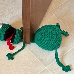 Gehäkelter Frosch-Türstopper / Türstopper / Frosch-Türstopper / Häkelfrosch / Frosch / Häkelfrosch / Nur Muster Bild 2