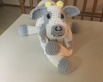 Cow baby blanket & toy / crochet cow blanket / crochet cow / crochet baby blanket / cuddle blanket / crochet cow blanket and toy