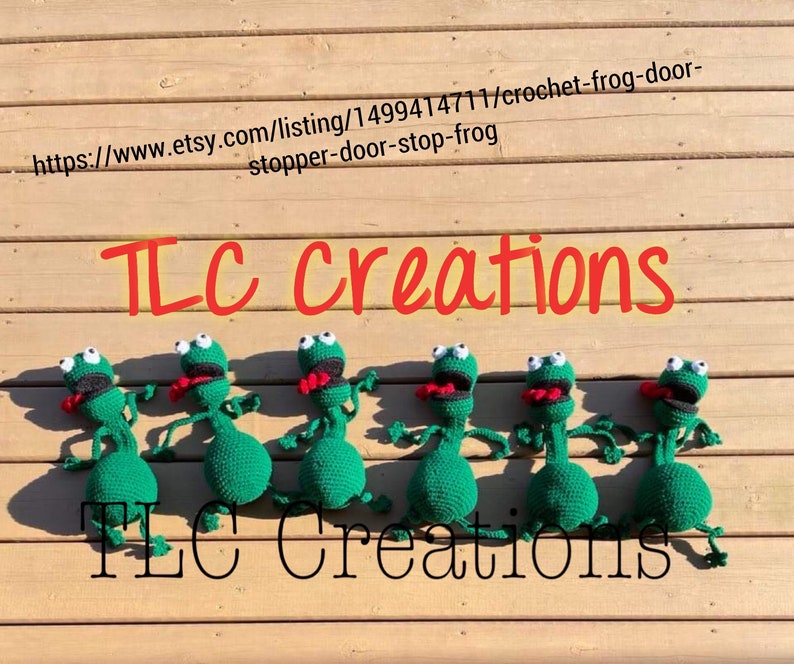 Crochet Frog Door Stopper / Door Stop / Frog Door Stop / Crochet Frog / Frog / Crochet Frog / Modèle seulement image 5