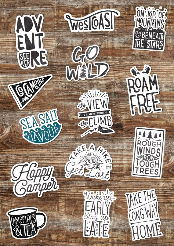 adventure sticker decal sticker set Outdoors stickers vinyl laptop