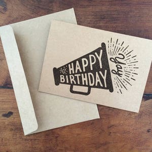 HAPPY BIRTHDAY A6 kraft wenskaart