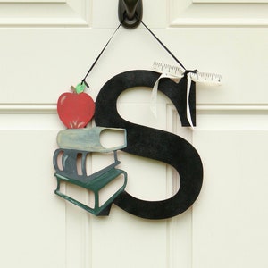 Monogram Letter &quot;S&quot; Teacher Appreciation Gift , Personalized Classroom Decor Gift , Monogram Wall Decor , Custom Letters