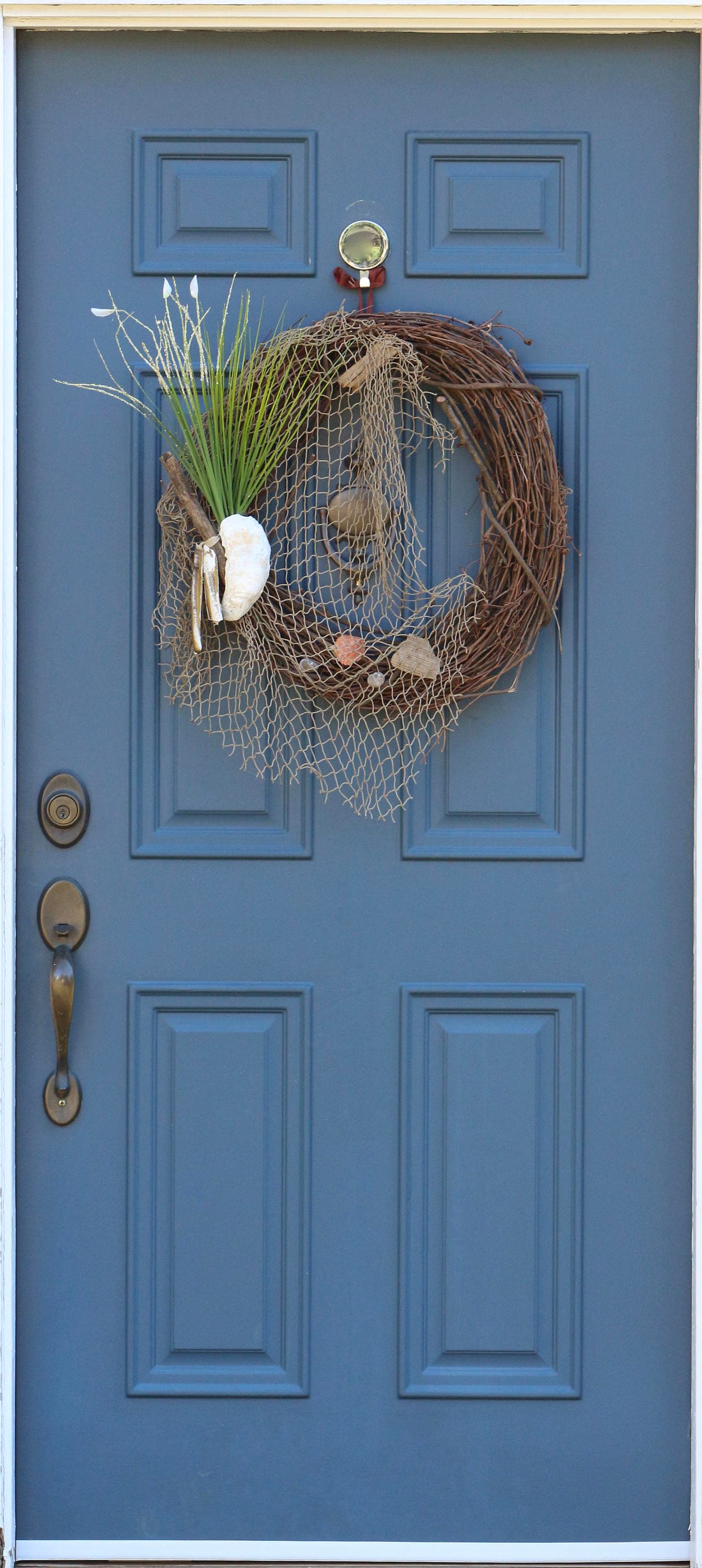 Seagrass Wreath Outdoor Summer Wreath Seashell Wreath | Etsy