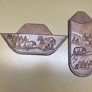 Grytlappar i gjutjärn i läder