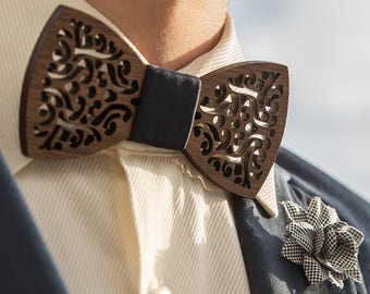 Wooden bowtie • Laser cut Bowtie • Wedding bow tie • Wooden accessories • Woody bow tie • perfect gift for boyfriend