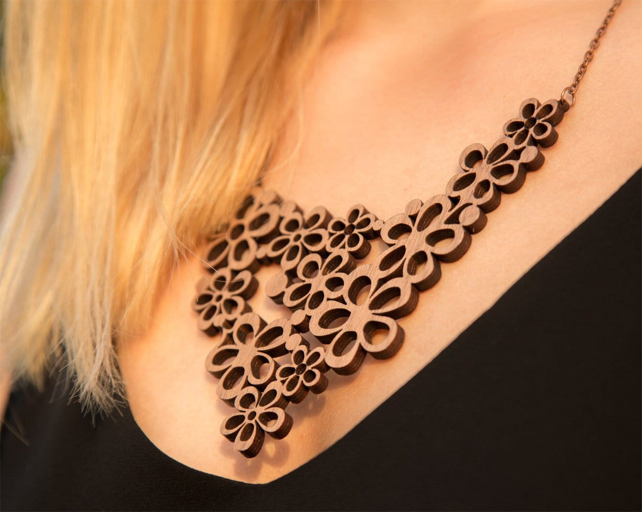 Wooden Necklace Etsy