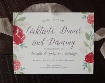 Reception Card - Wedding Invitation Suite Add On