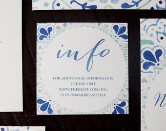Mini Information Card - Wedding Invitation Suite Add On
