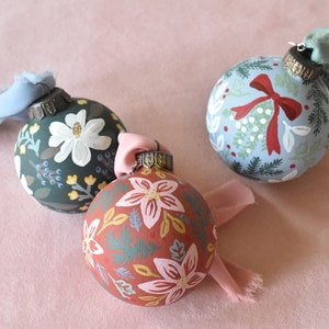 CUSTOM Hand Painted Ceramic Christmas Ornament/ Bauble
