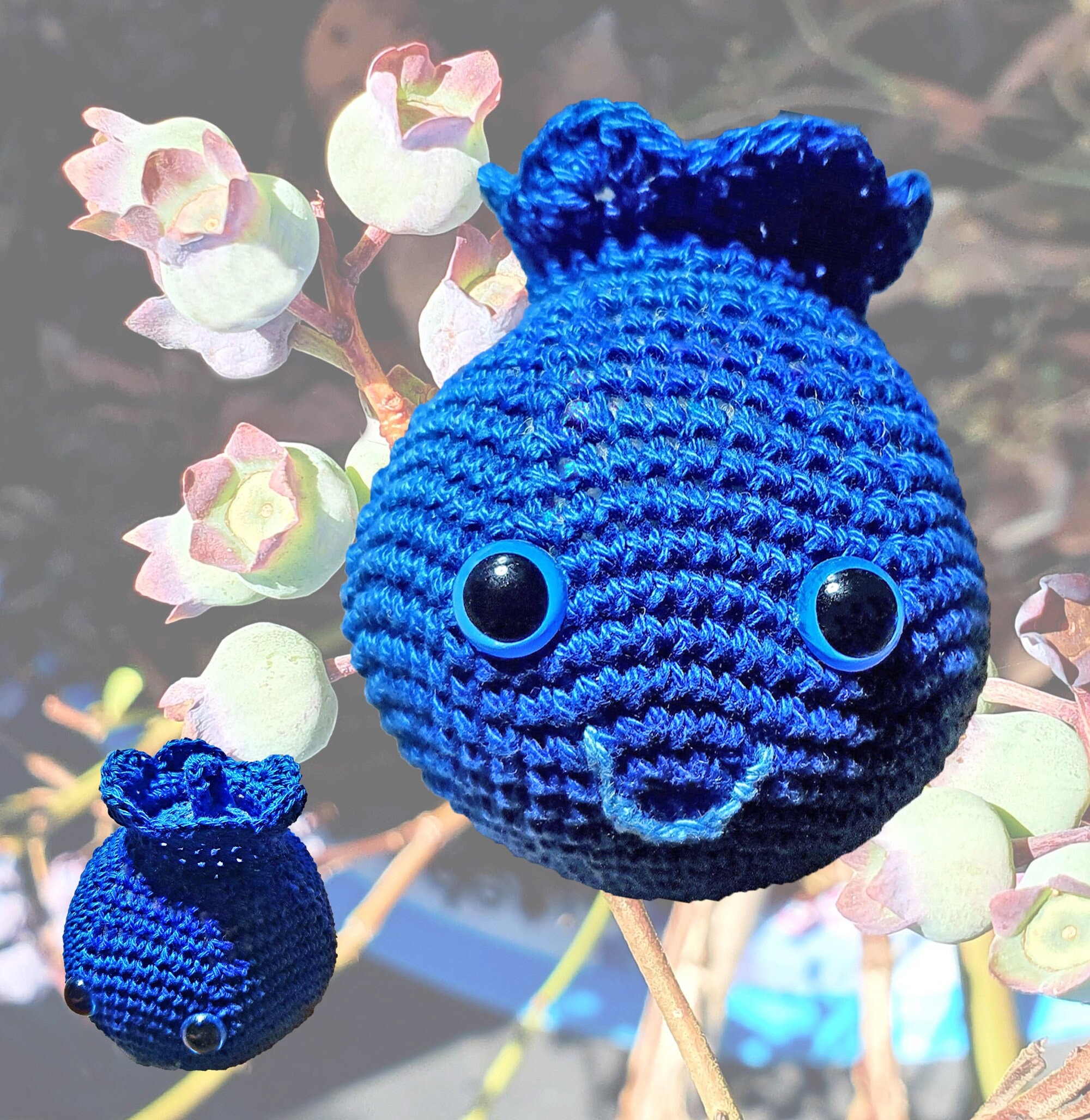 30 Blueberry Crochet Patterns for Fruit-Inspired Amigurumi, Keychains, Plushies, and More 16 Barry Blueberry Crochet Pattern