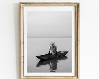 El Pescador, Mexican Photography, Mexican Fisherman, Michoacan, Folk Art, Black and White