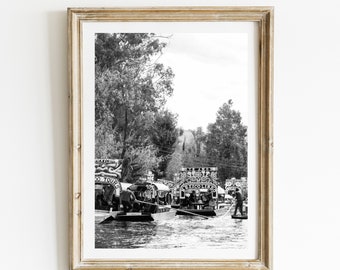 Xochimilco, Mexican Photography, Mexico City, CDMX, Tajineras, Black & White Photography