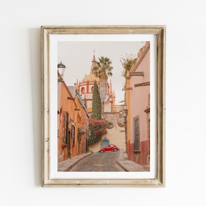 San Miguel de Allende Print: Mexican Street Photography, Pastel Boho Decor