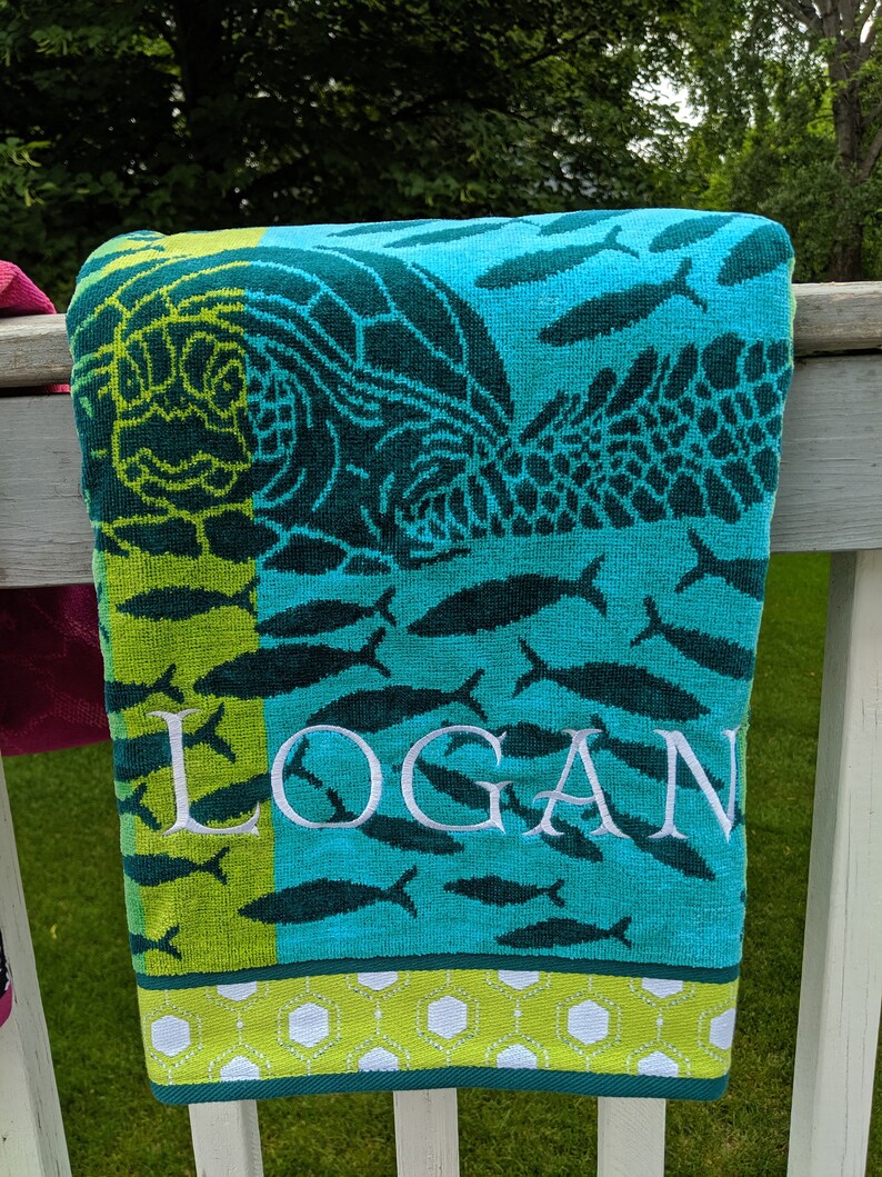 PERSONALIZED EMBROIDERED beach towels summer gifts pool lake Etsy