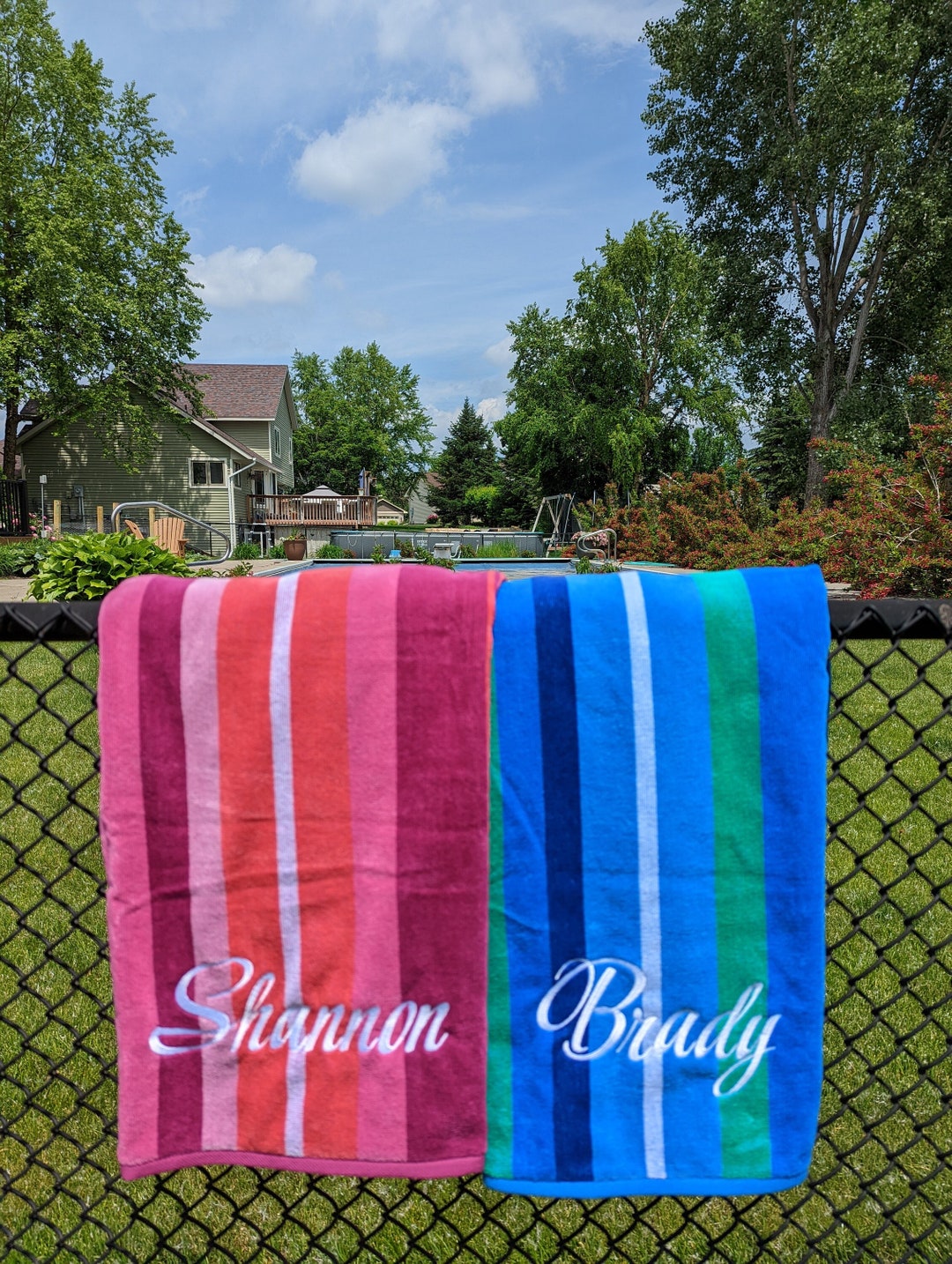 Personalized Embroidered Beach Towels , FREE SHIPPING, Kids Beach Towel With Name, Custom