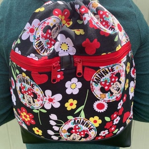 Handmade Laura Drawstring Backpack - Minnie Mouse