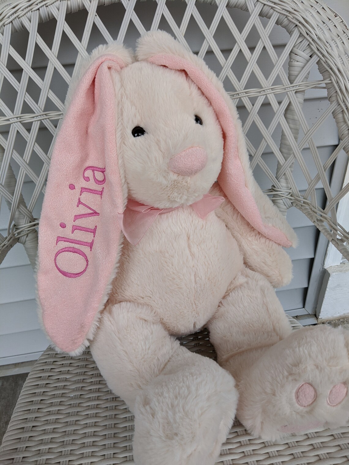 Extra Large XL PERSONALIZED BUNNY with embroidered name Easter Etsy