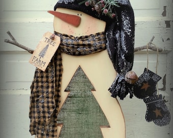 Wood Snowman Paint Template Pattern #K249 Tree Farm Snowman
