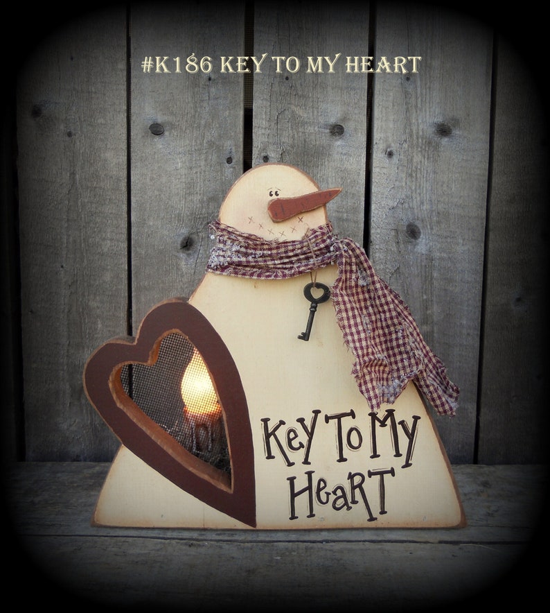 K186 Heart Valentine Craft Wood Pattern Lighted image 1