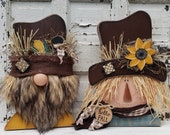 Gnome Scarecrow or Regular Scarecrow Fall DIY Wood Craft Pattern