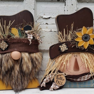 Gnome Scarecrow or Regular Scarecrow Fall DIY Wood Craft Pattern