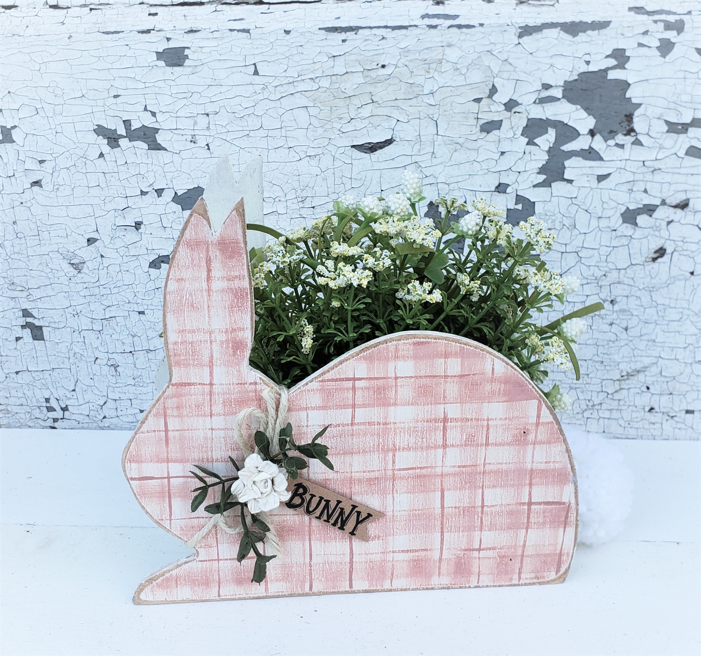 Spring Easter Bunny Centerpiece Box DIY Wood Craft Pattern PDF SVG - Etsy