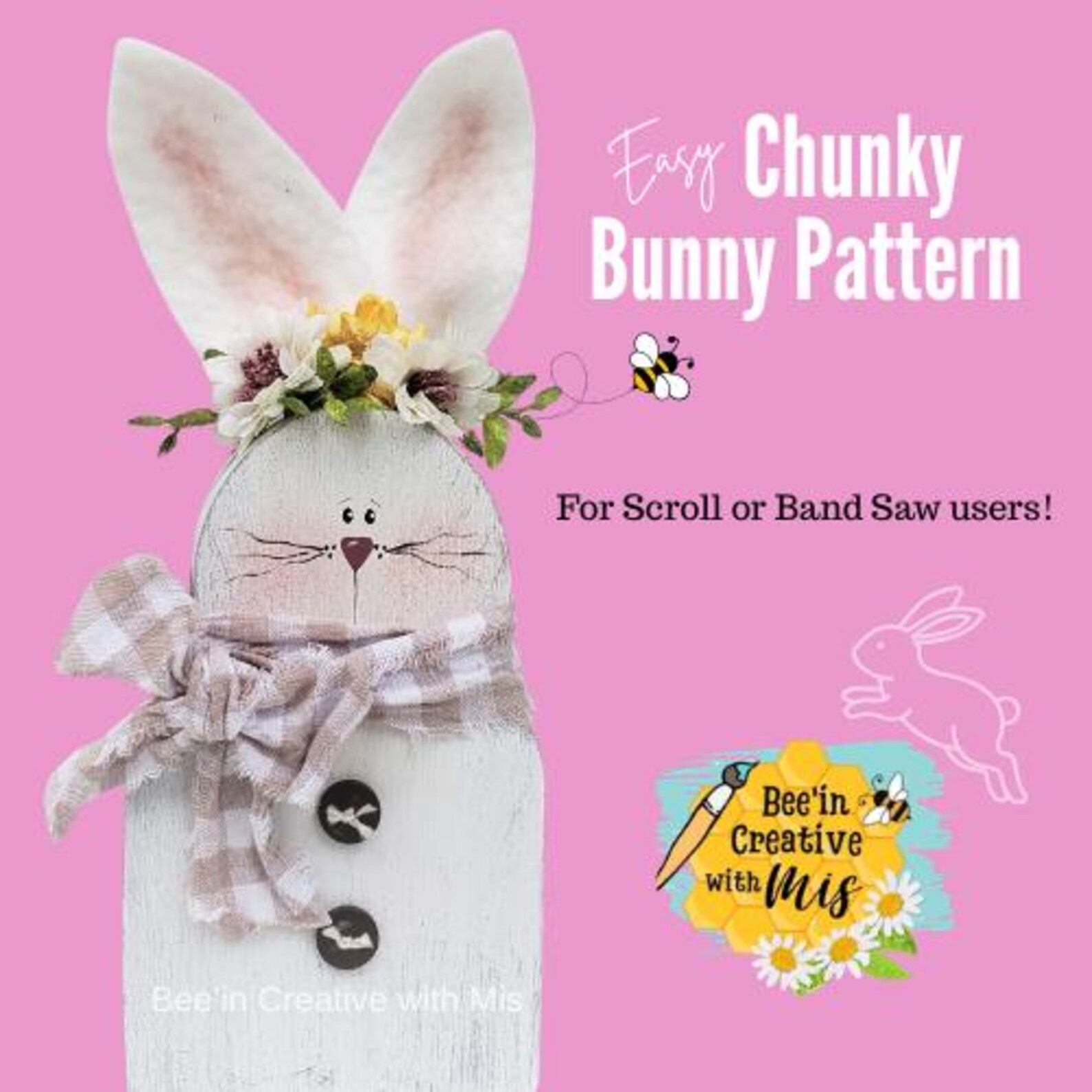 Scroll Saw Rabbit Pattern Spring Easy Chunky Bunny Wood Scroll Saw Craft Pattern - Etsy