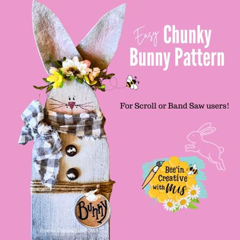 Scroll Saw Rabbit Pattern Spring Easy Chunky Bunny Wood Scroll Saw Craft Pattern - Etsy