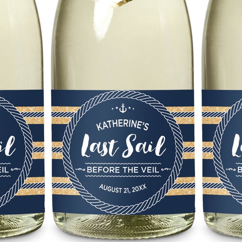 Last Sail Before the Veil Bachelorette Party Beer Can Coolers - Etsy