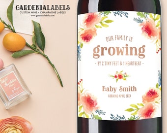 Pregnancy Announcement Wine Label, Promoted to Aunt Gift, Baby Announcement Wine Label, Grandparent Pregnancy Announcement Wine Sticker
