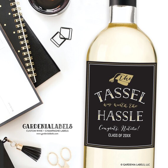 The Tassle Was Worth the Hassle Graduation Label - Etsy