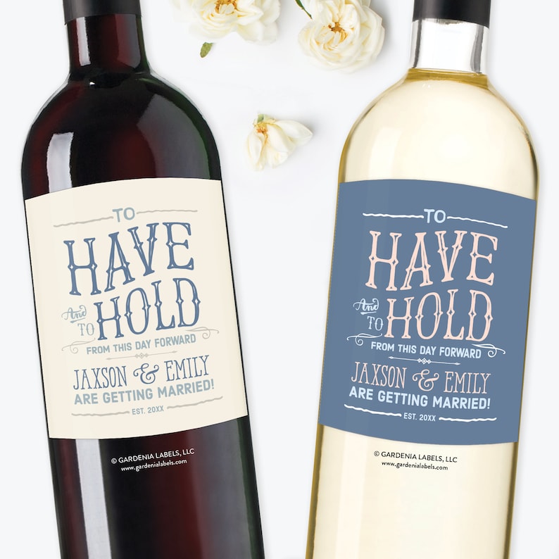 Custom Engagement Wine Labels Engagement Gift Wine Labels Etsy