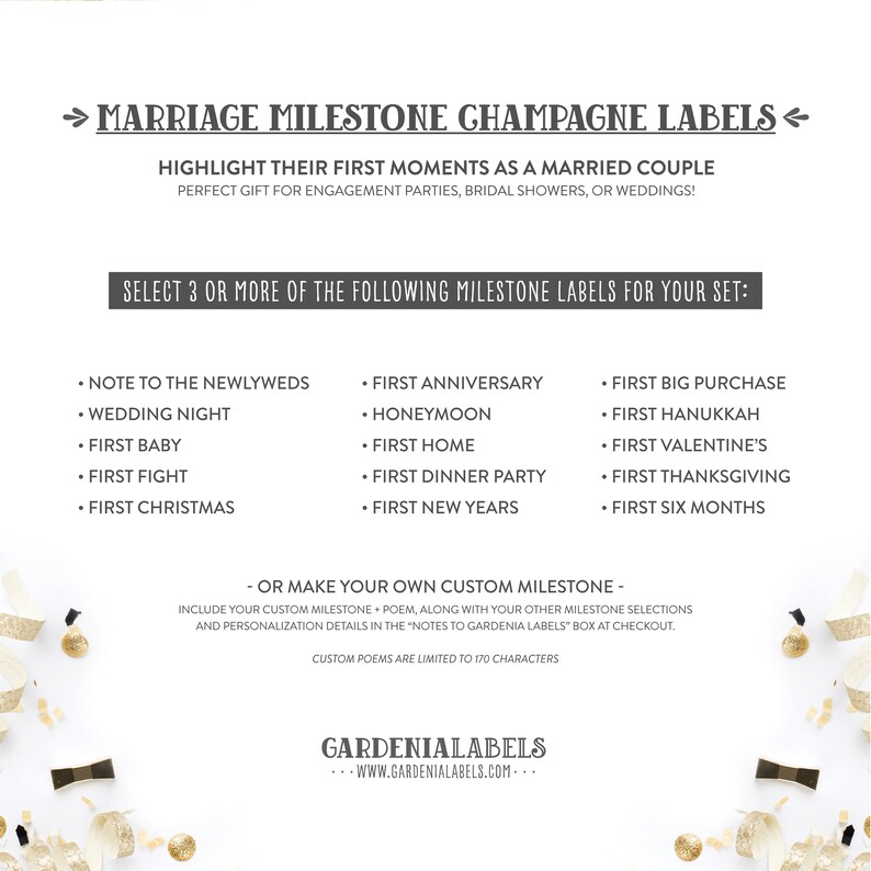 Milestone Wine Labels Wedding Milestone Wine Labels Bridal - Etsy