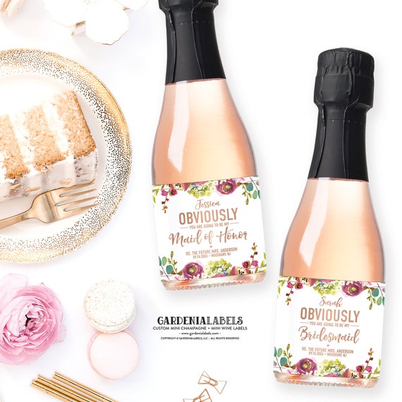 Bridal Shower Favor 3.5 x 1.75 Decals Label Gift Bags Set of 10 Stickers for Mini Champagne Bottle Ask Bridesmaid Bride Wedding Party Proposal Engagement Bachelorette Party Maid Matron of Honor Bridal Shower Favor 3.5 x 1.75 Decals Label Gift Bags Set of 10 Stickers for Mini Champagne Bottle Ask Bridesmaid Bride Wedding Party Proposal Engagement Bachelorette Party Maid Matron of Honor