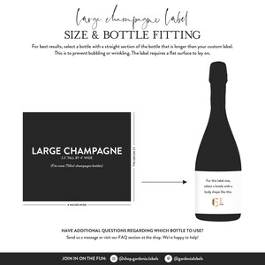Engagement Party Champagne Labels, He Asked and She Said FINALLY Engagement Wine Labels, Finally Engaged Gift, She Said Yes Champagne Label image 5