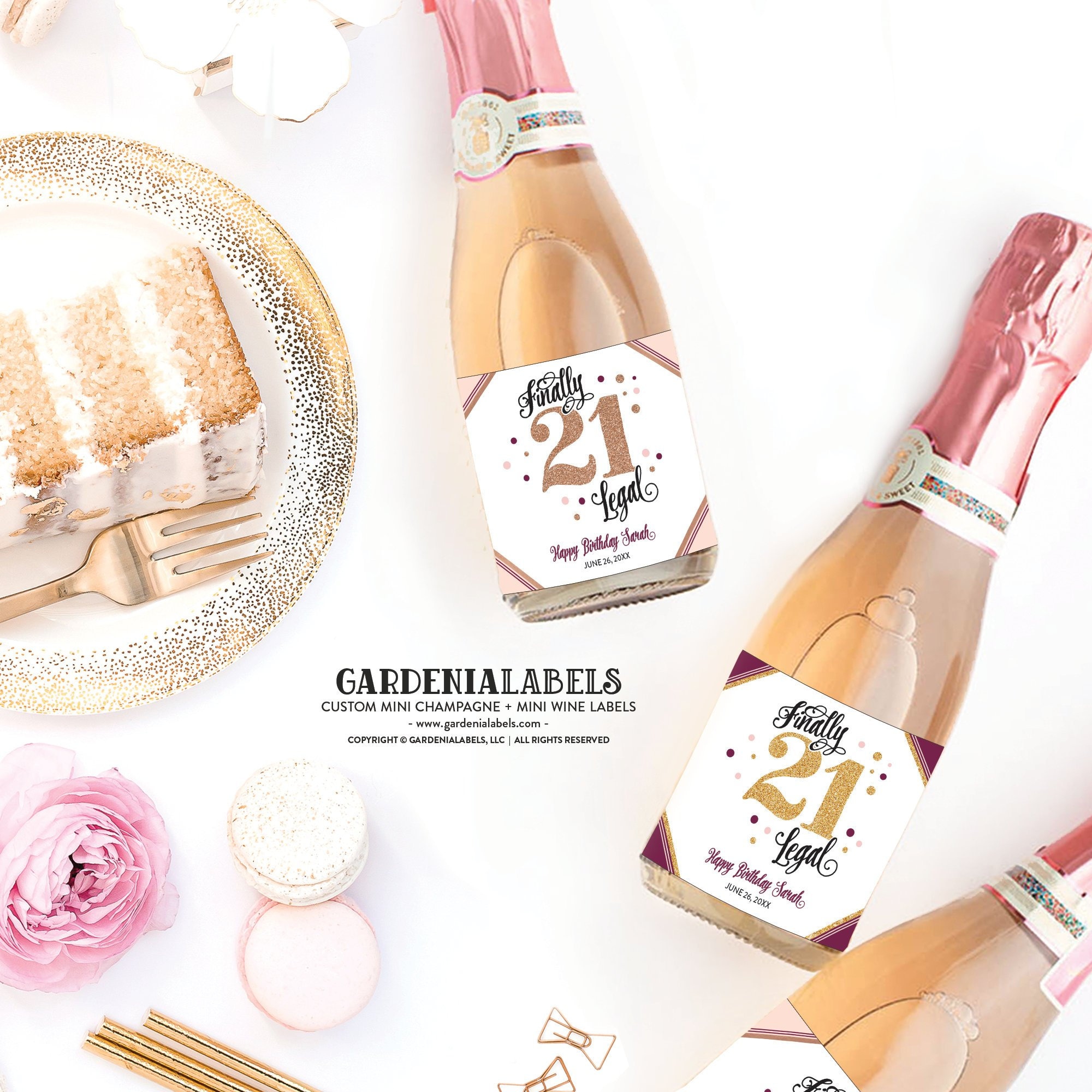 Overnight Shipping Available Personalized Champagne Labels Custom Champagne Labels Birthday Labels Wedding Champagne Labels