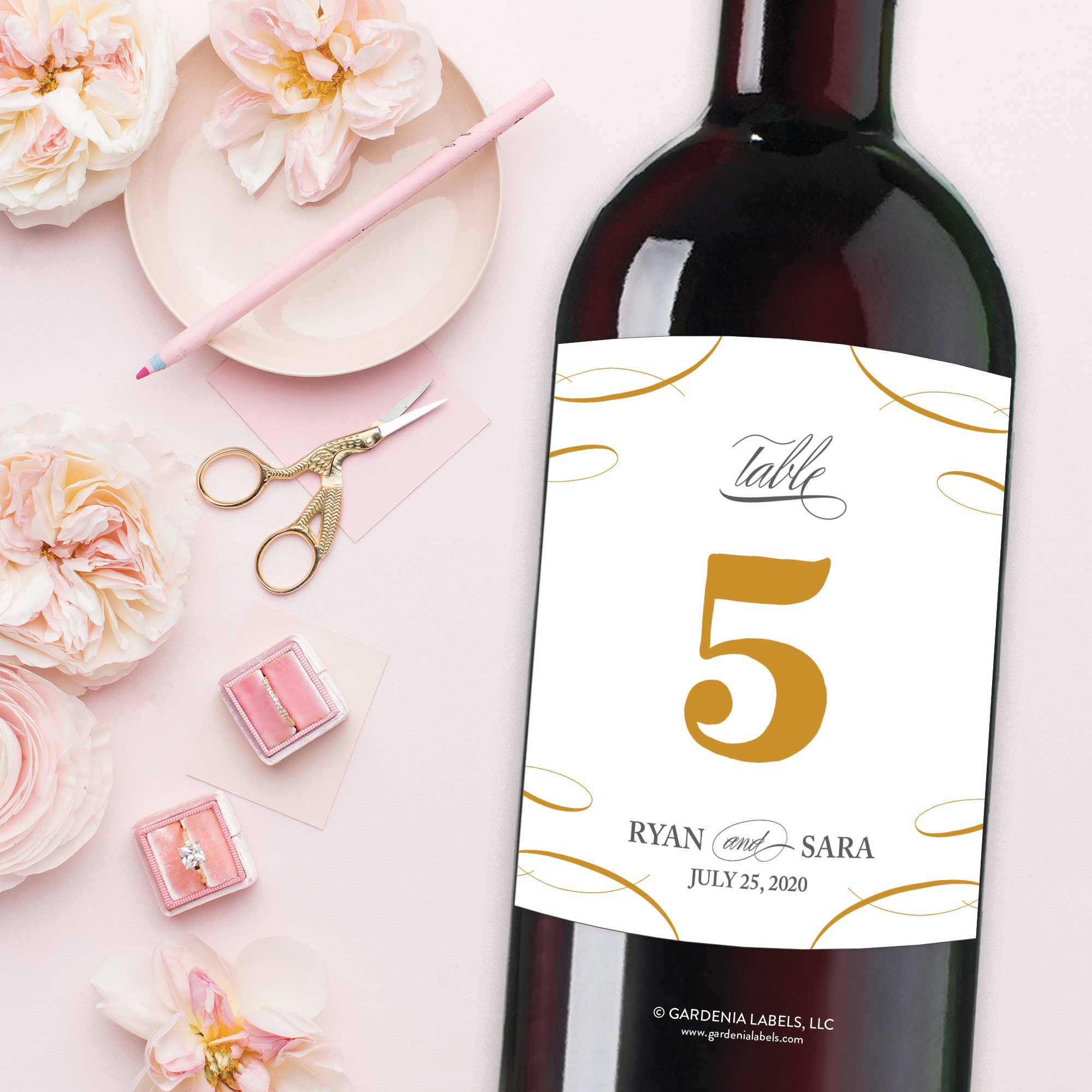 Table Number Wine Labels Wedding Wine Table Numbers Wedding Etsy