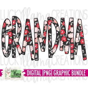Grandma | Grandparent, Grandma | SUBLIMATION PNG | Transfer | DIGITAL | Printable | Clip Art