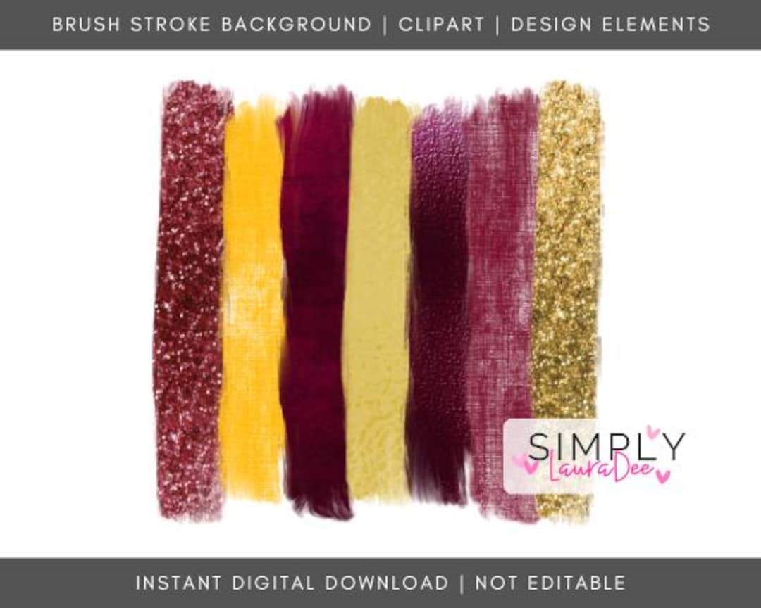 Maroon Gold Brush Stroke Frame | Design Element | SUBLIMATION PNG ...
