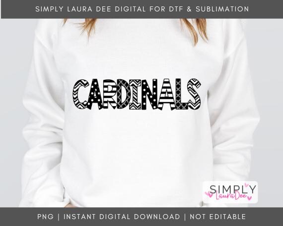Cardinals Mascot SVG Design: Team Name Cutting File (Digital Download)