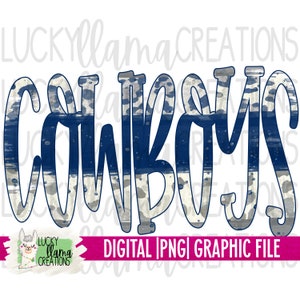 Cowboys Mascot Team Name | Sports | SUBLIMATION PNG | Transfer | DIGITAL | Printable | Clip Art